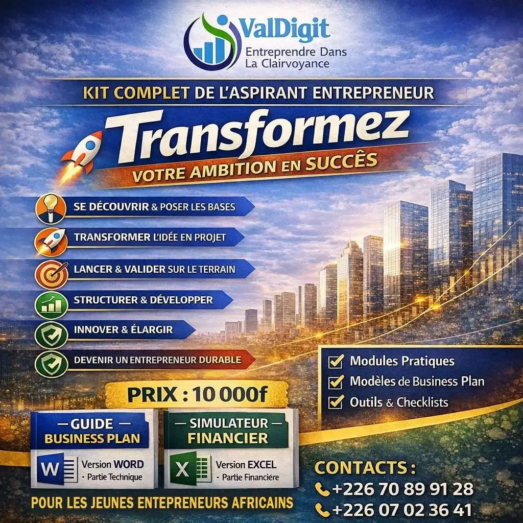Le mukup du kit de l'aspirant entrepreneur