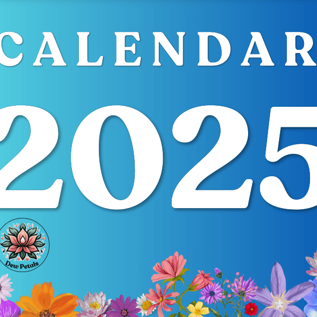 Flower Calendar 2025 PDF