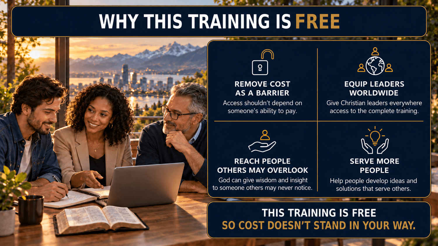 Why we are making this training free.