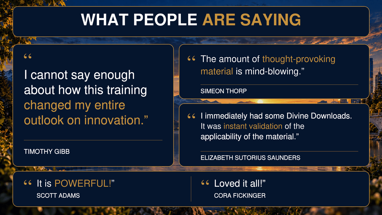 What are people saying?
