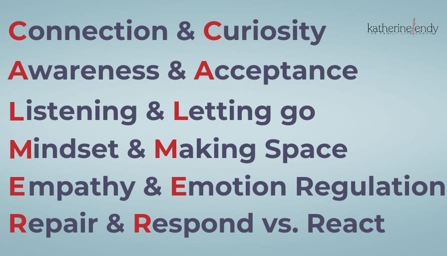 Connection, Awareness, Listening, Making Space, Empathy, Repair 