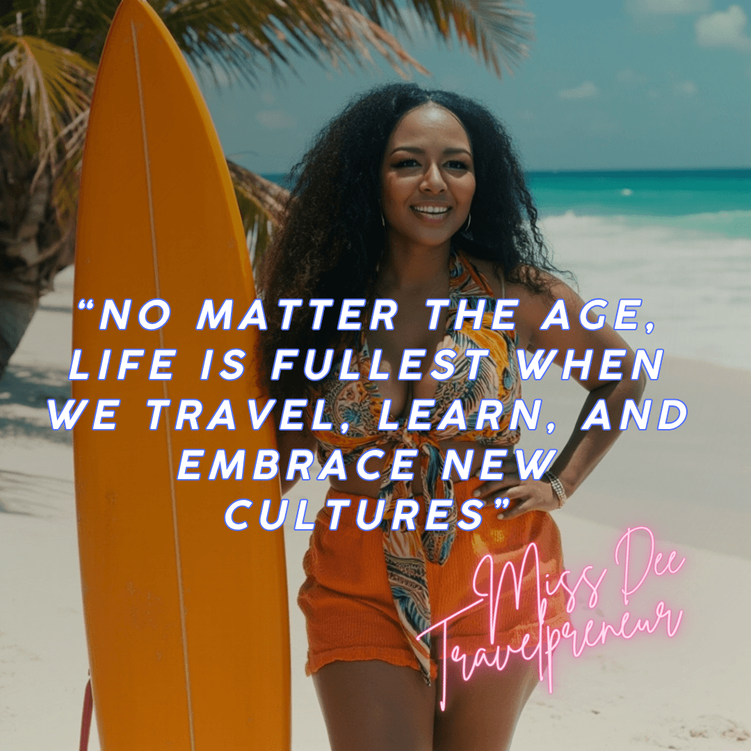 Miss Dee — Travelpreneur on the beach