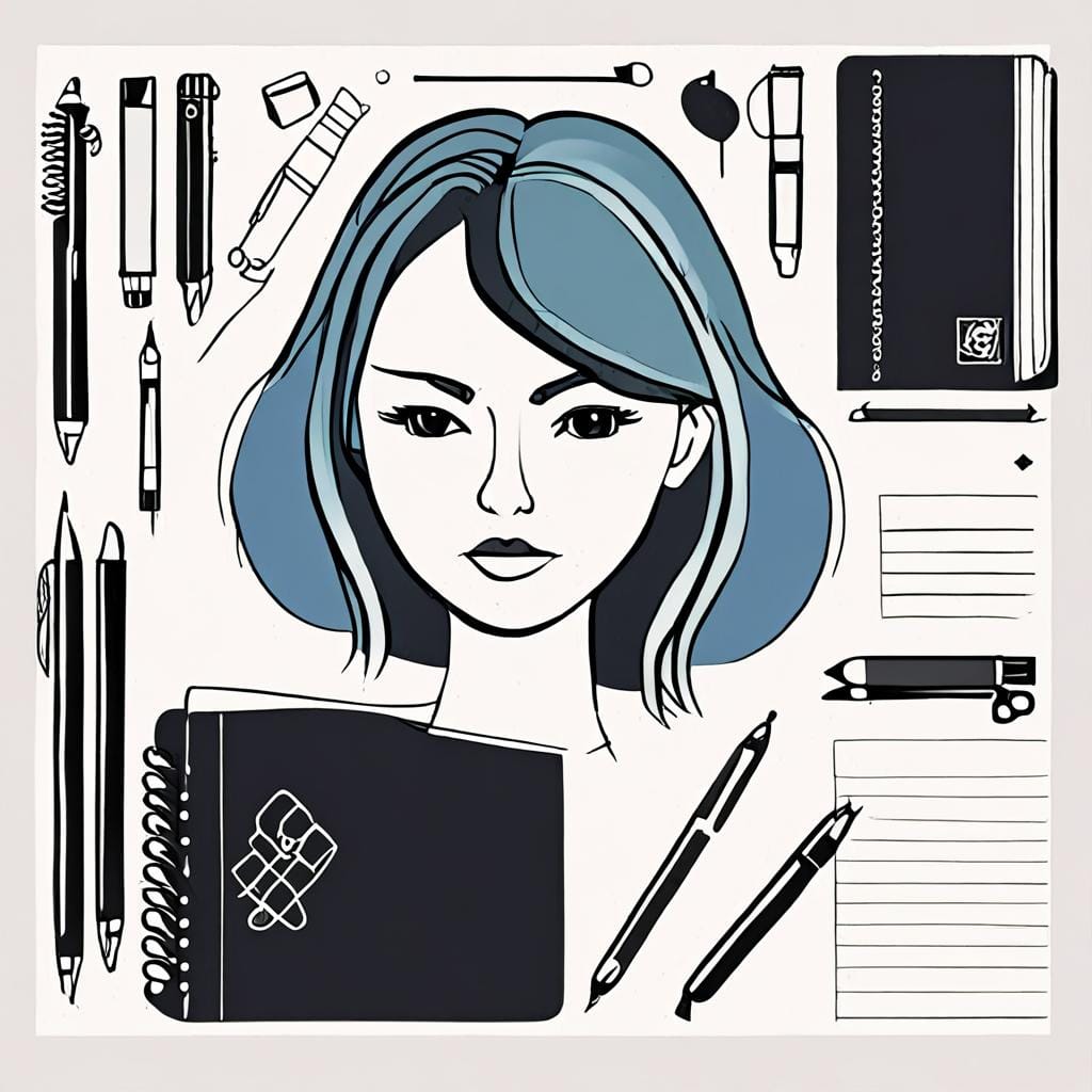beauty student notebook