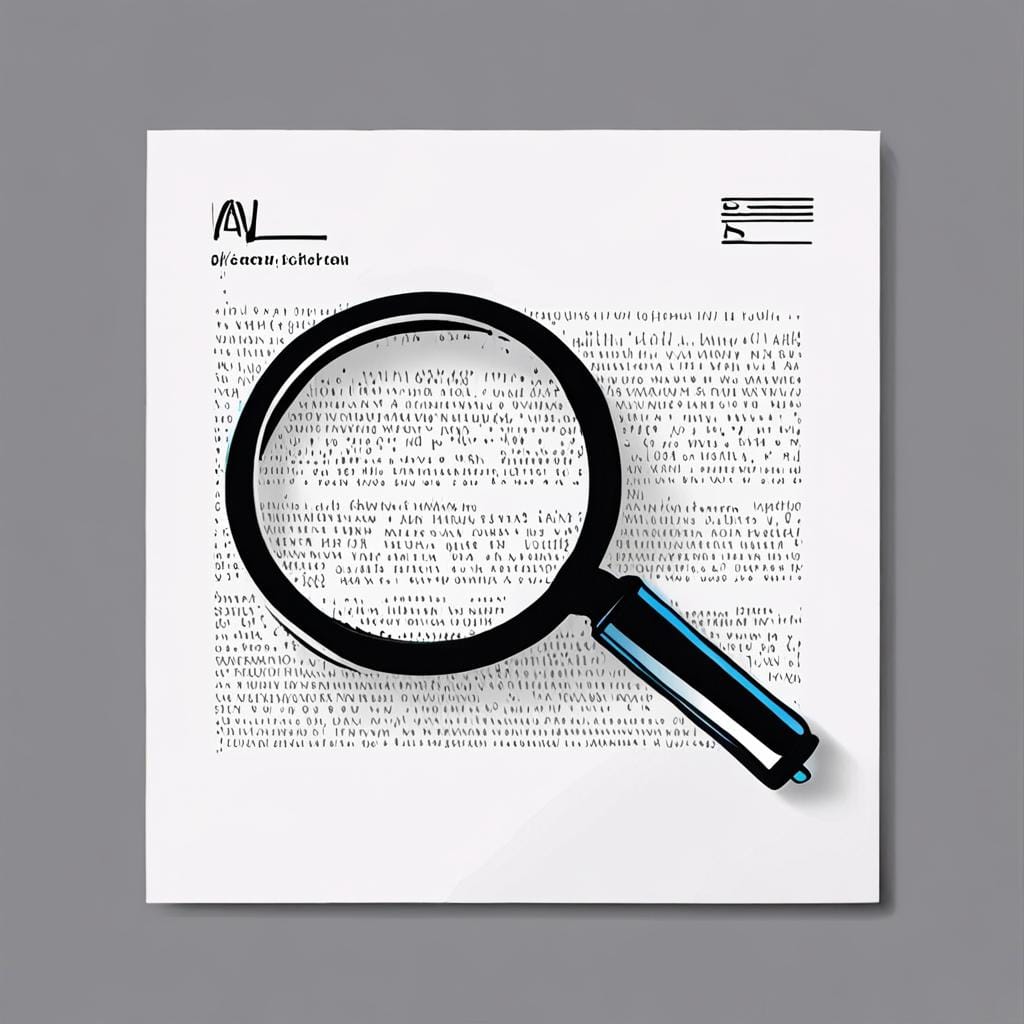 magnifying glass document