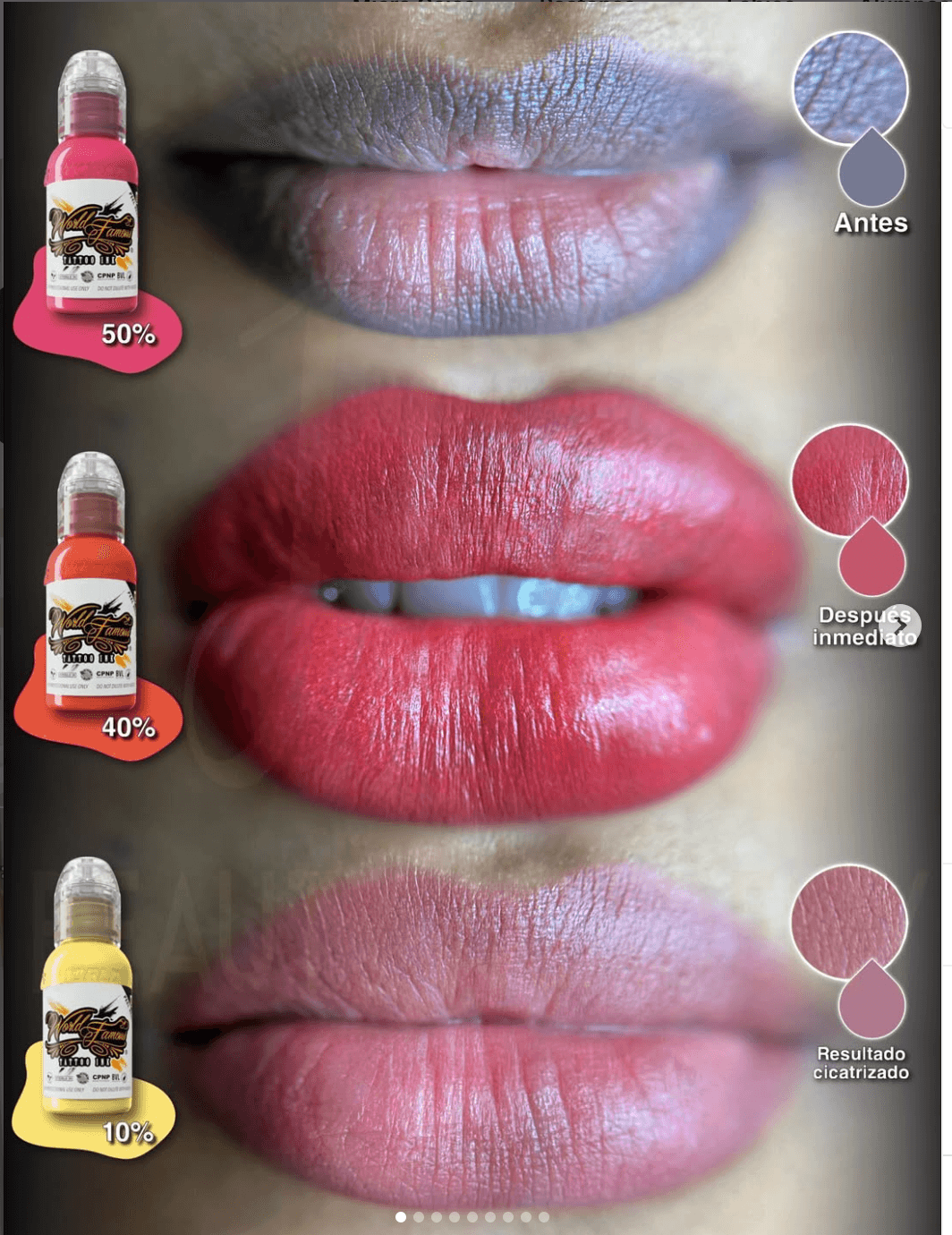 Resultado real de micropigmentación de labios