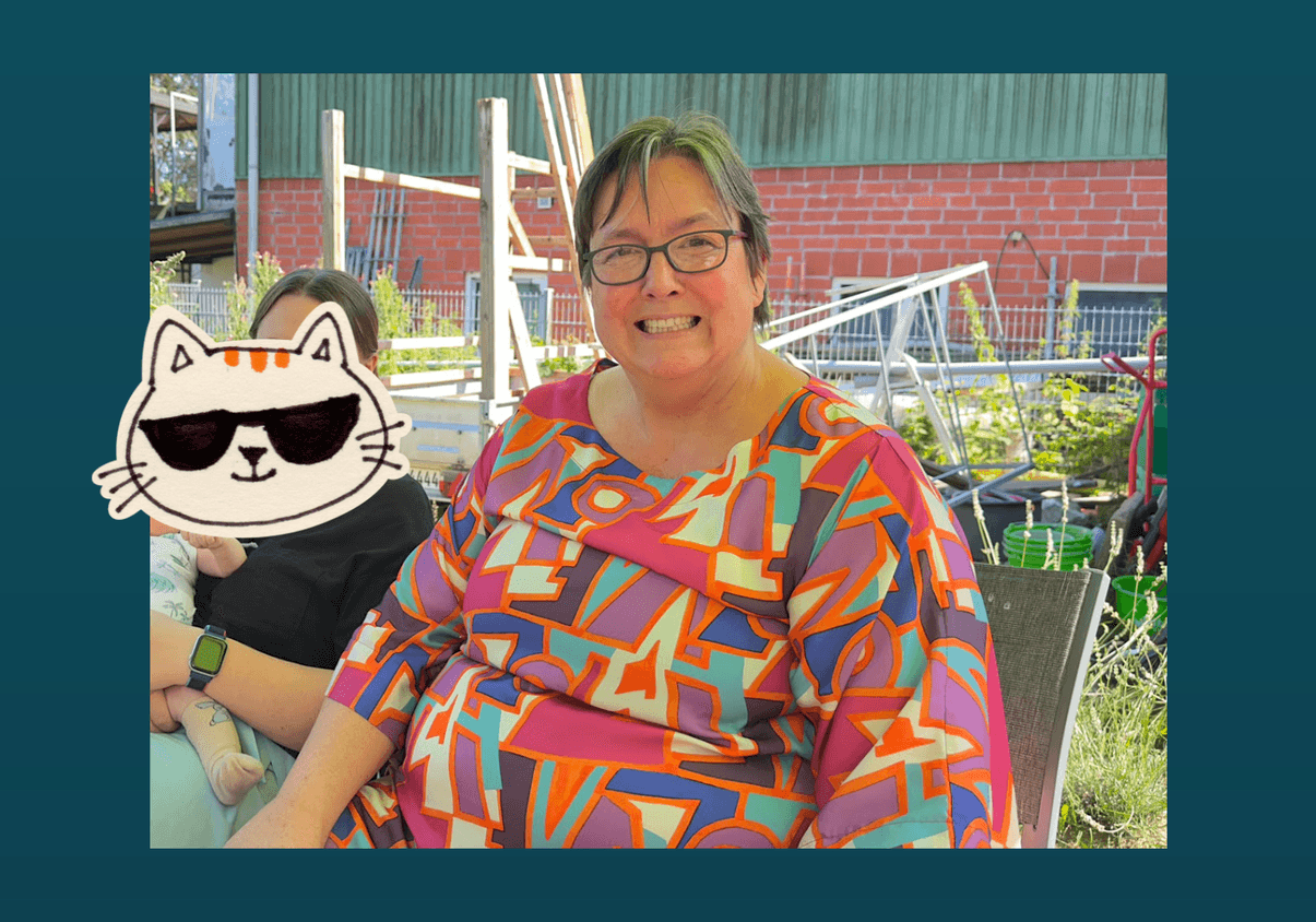 Anna Vosters im Garten