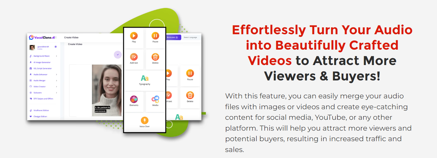 attract turn your audio into beautifully crafted videos