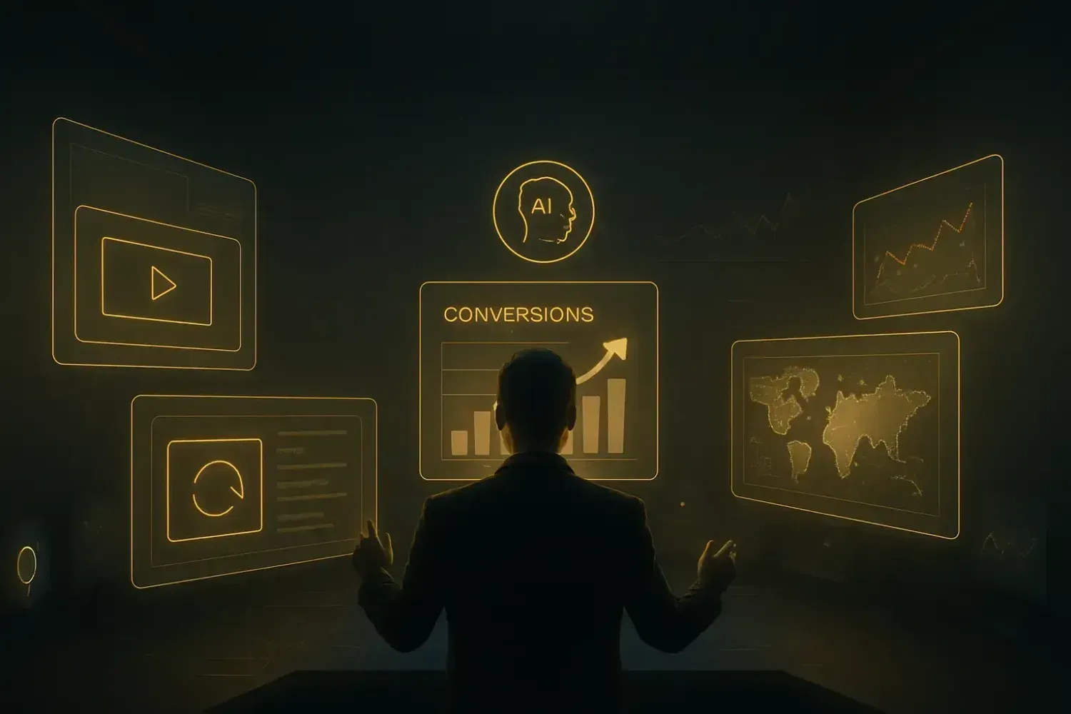 Imagen que representa el futuro del dropshipping con coherencia cognitiva, mostrando éxito y control total sobre las conversiones gracias a una metodología científica.