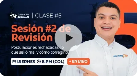 Clase 2: La estrategia paso a paso comprobada con más de 300 becas ganadas en Europa | Martes 4 de Noviembre a las 8 p.m. Hora Colombia