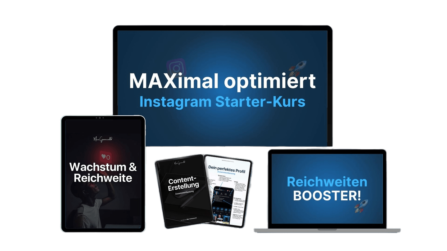 Mockup vom Onlinekurs "MAXimal optimier"