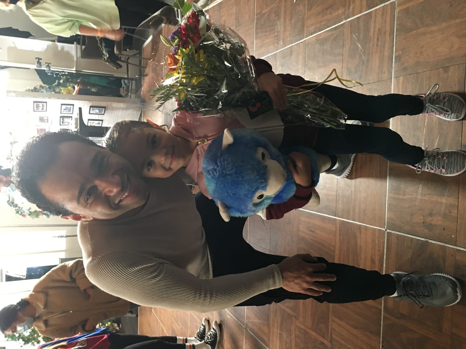 Vanessa Fox with Corbin Bleu on set of Christmas Dance Reunion