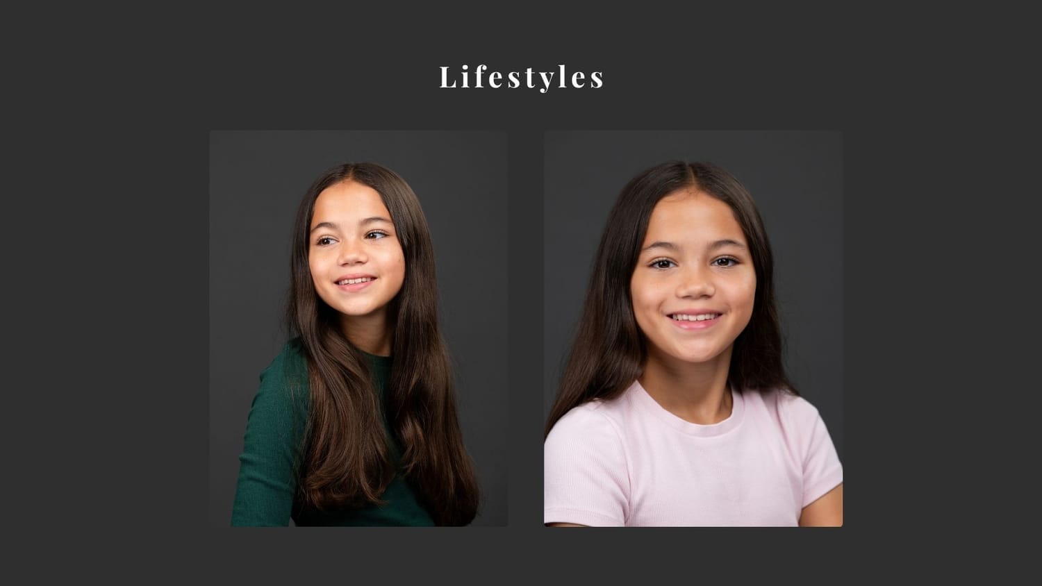 Lifestyle portfolio images of Vanessa Fox, Canadian child and teen actress, showing natural personality and range
