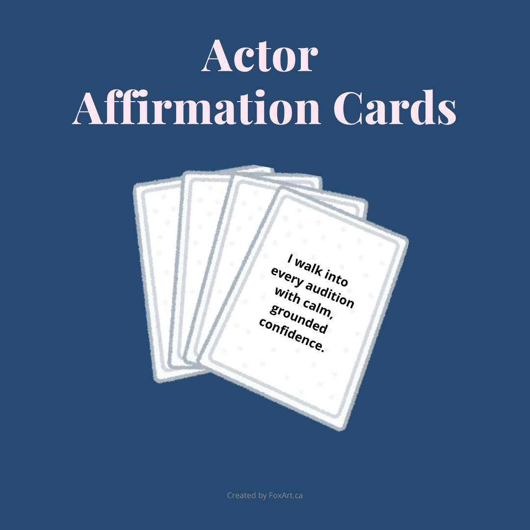Actor affirmation cards printable cover designed to help young actors build calm, focus, and confidence.