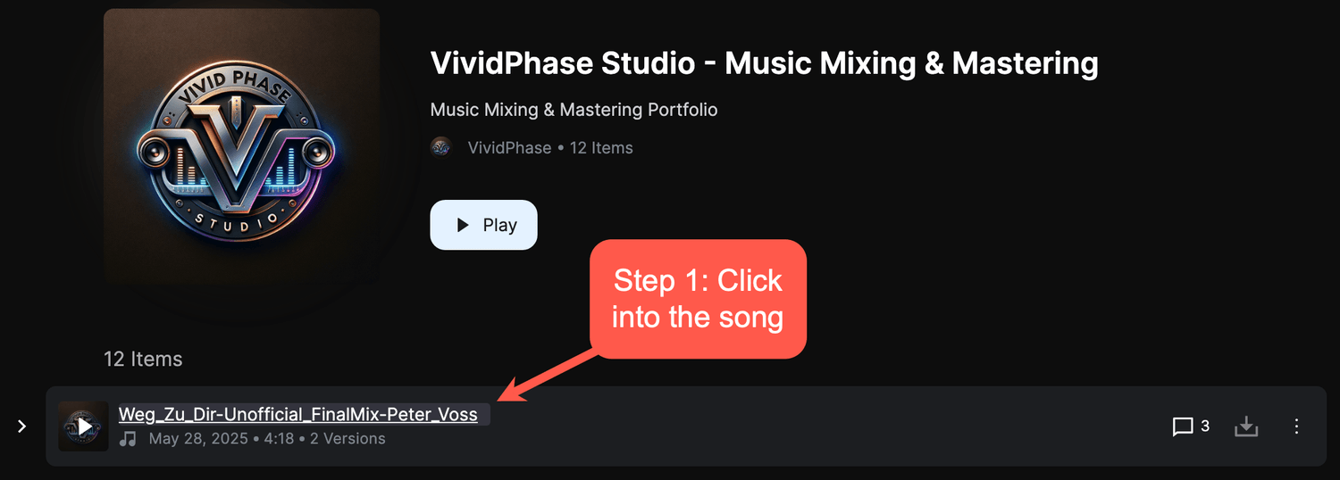 Screenshot instruction Step 1
