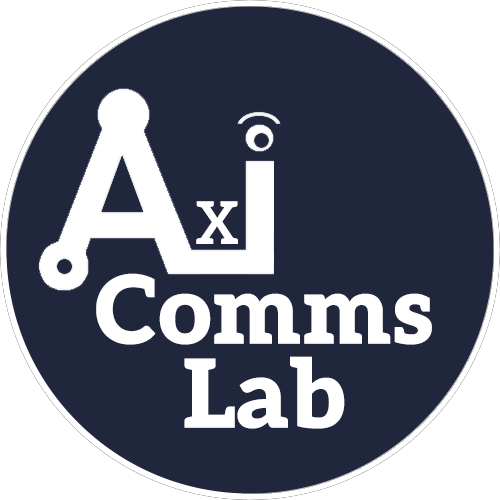 Circular logo with the words Ai by Comms Lab