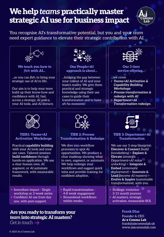My services on a single page