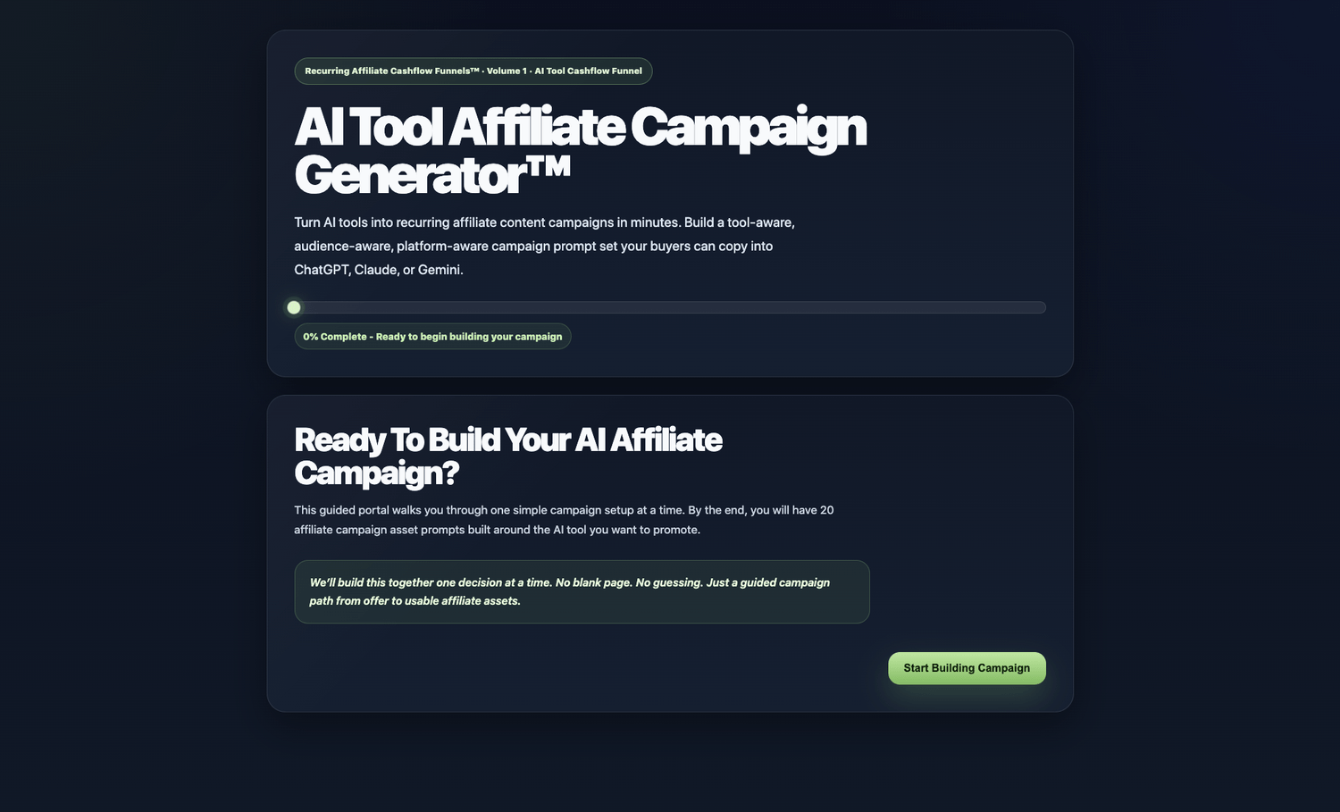 Ready To Build Your AI Affiliate Campaign