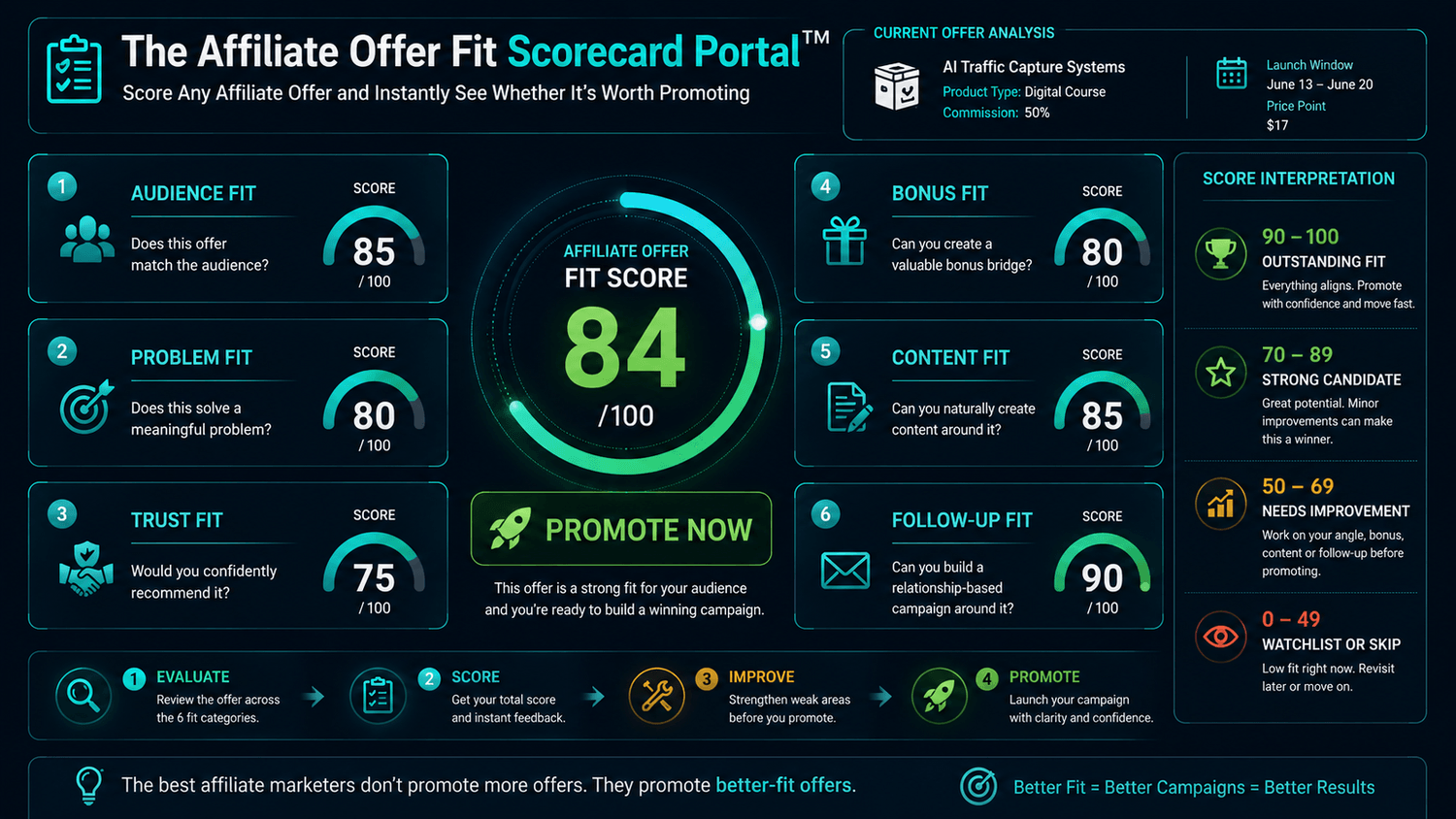Score Any Affiliate Offer And Instantly See Whether It's Worth Promoting...