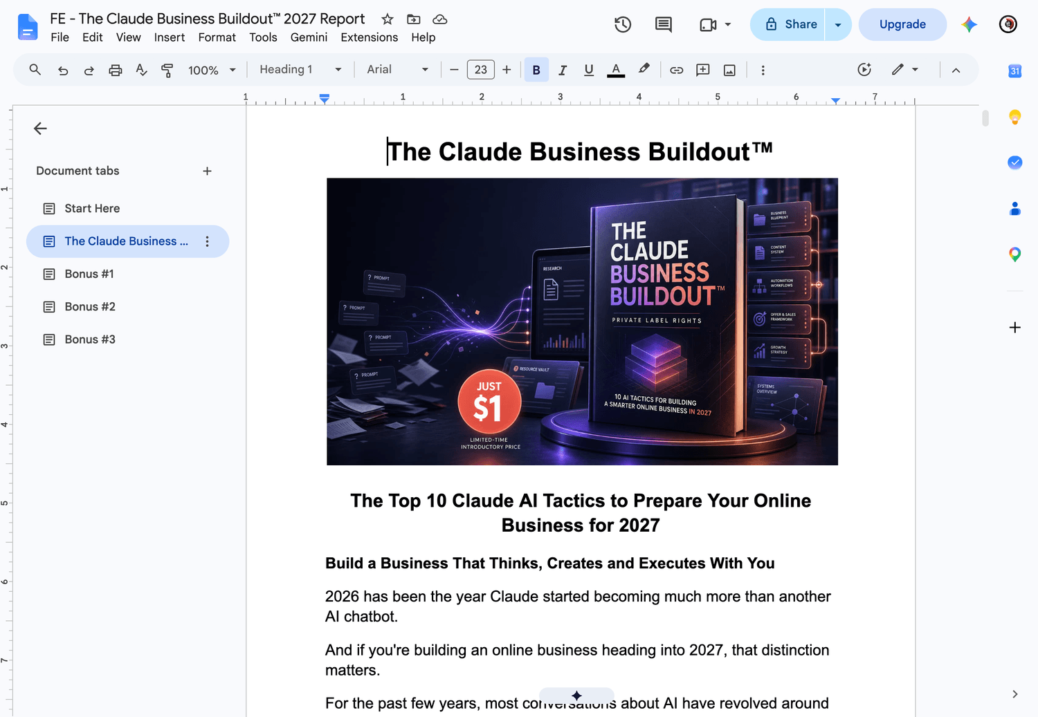 Delivered in a Convenient, Ready-to-Use Google Doc