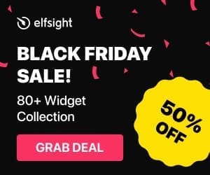Black Friday Elfsight web widgets