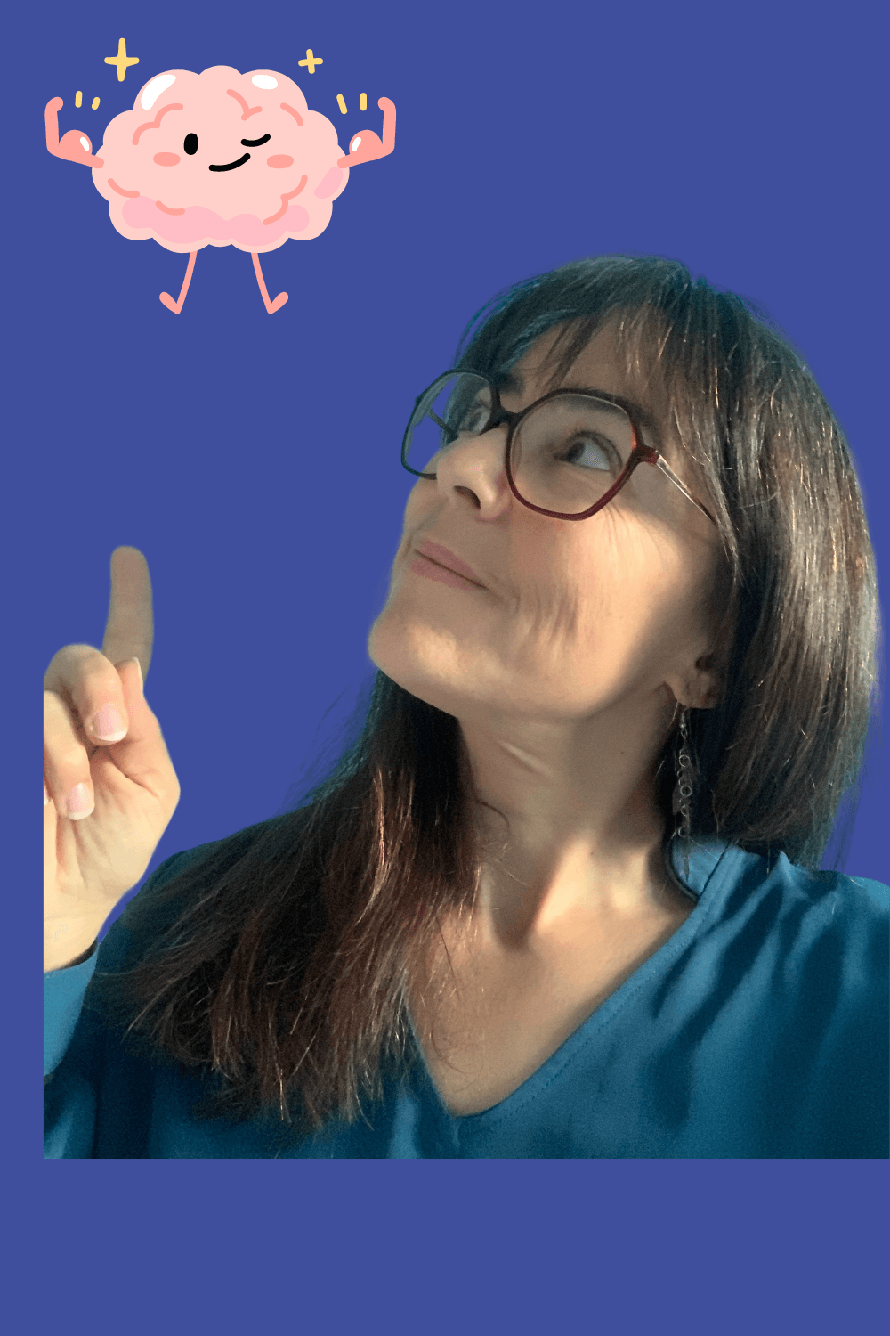 Christine Jaboulay avec un cerveau illustré