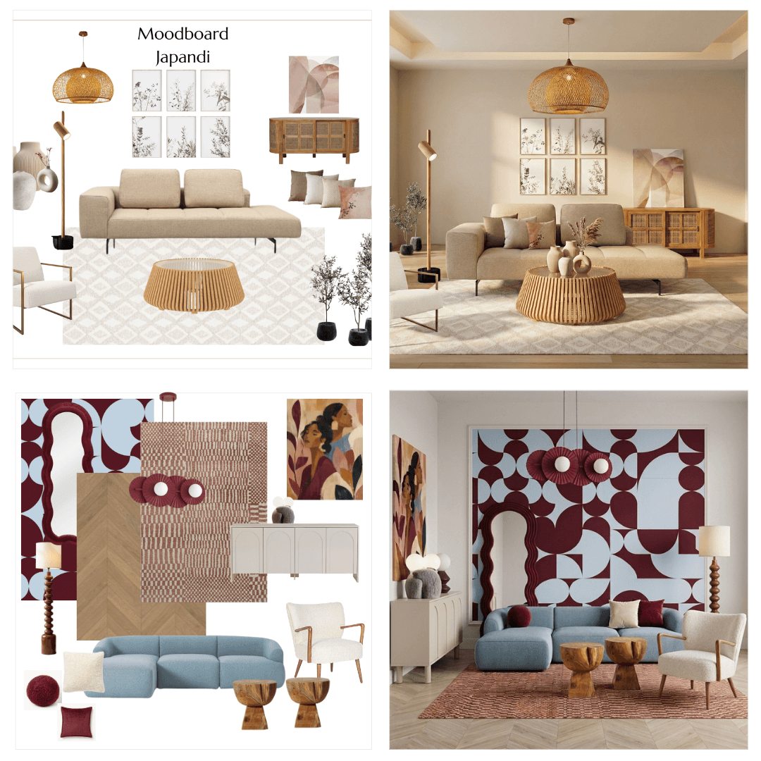 Lakberendezési moodboard