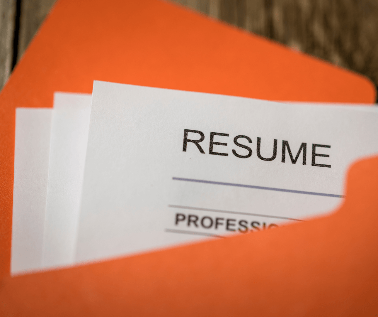 Folder containing resumes