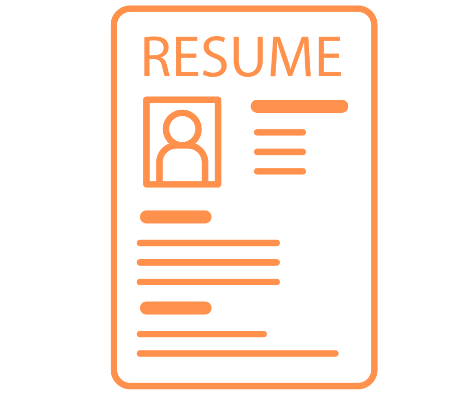 Graphic drawing of a resume