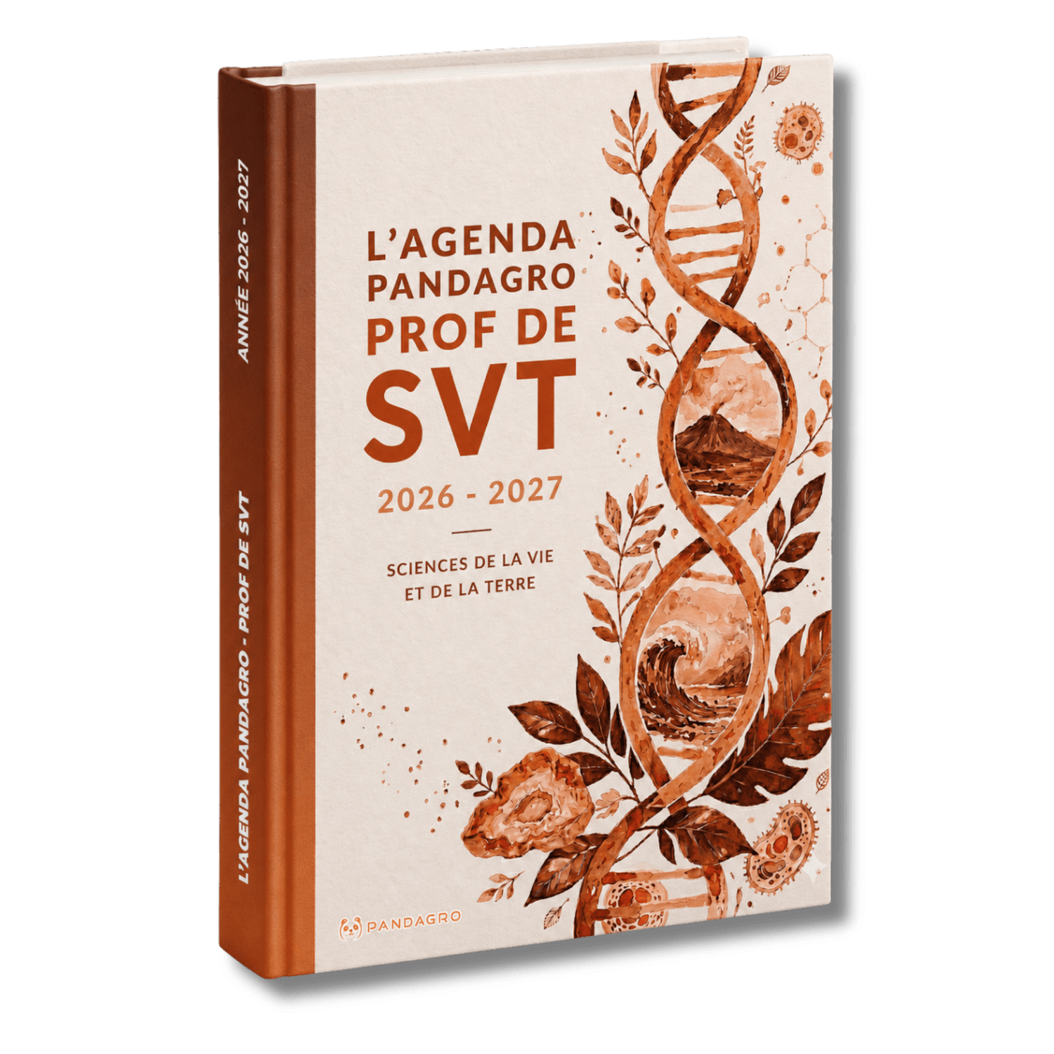 Agenda Pandagro orange rouge