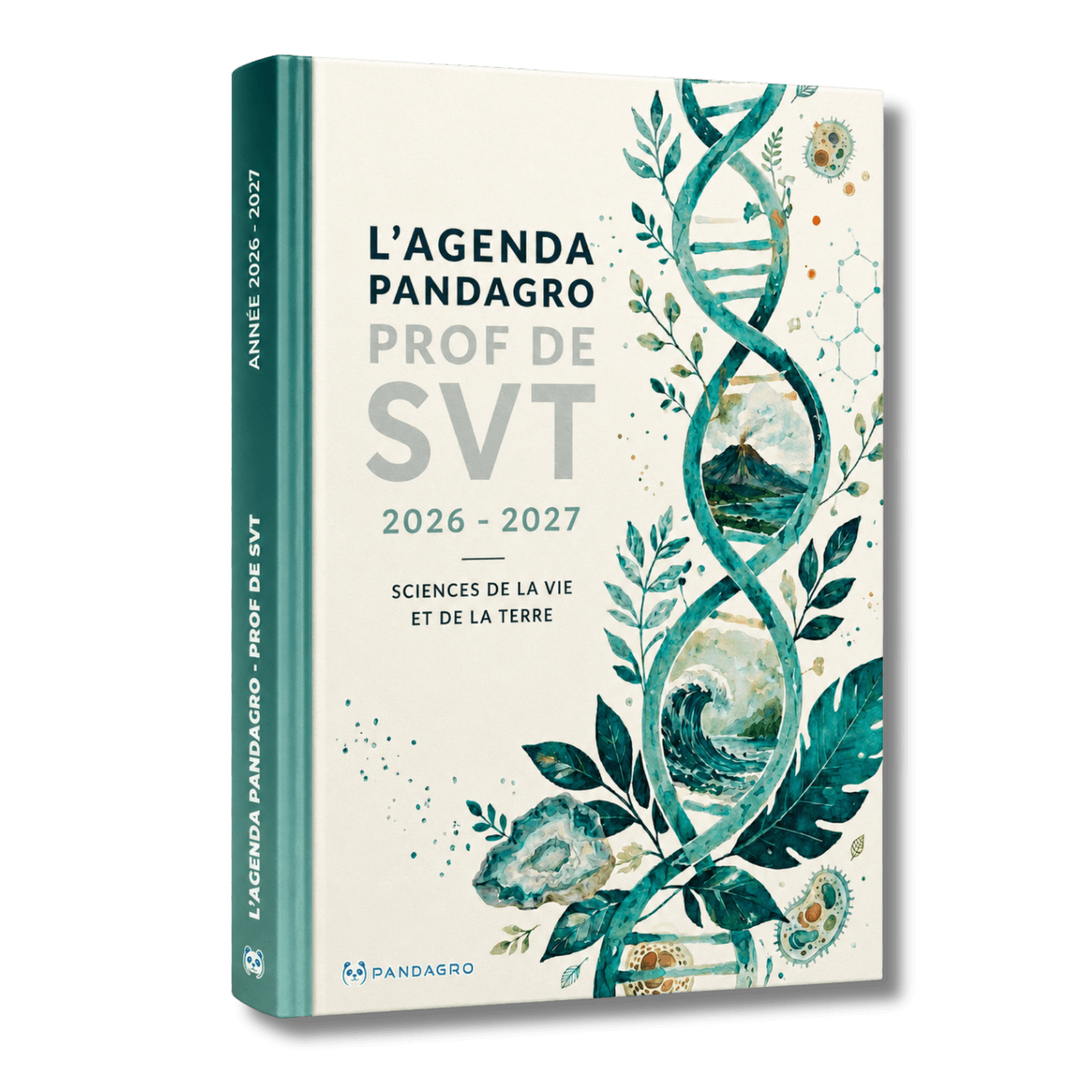 Agenda Pandagro bleu vert