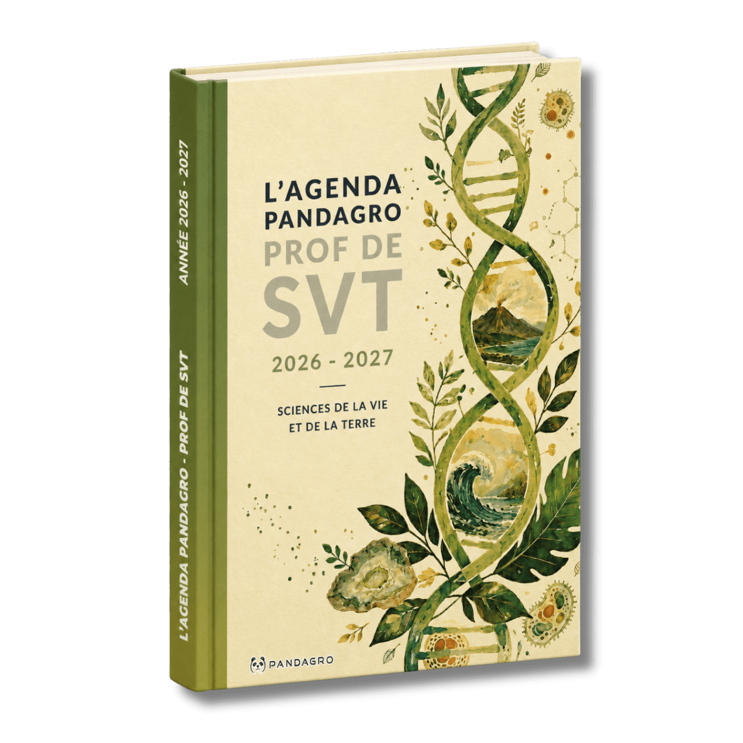 Agenda Pandagro jaune vert
