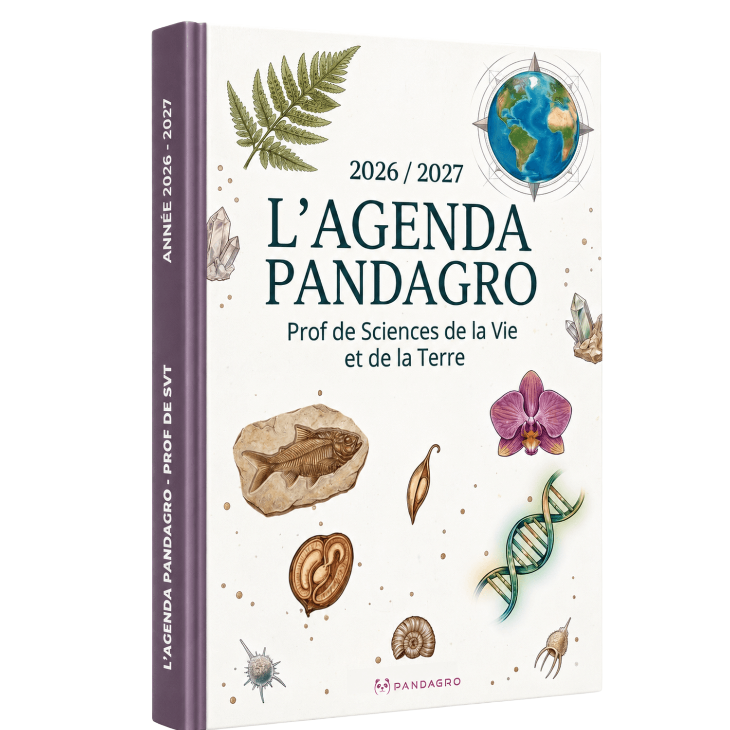 Agenda Pandagro blanc avec dessins