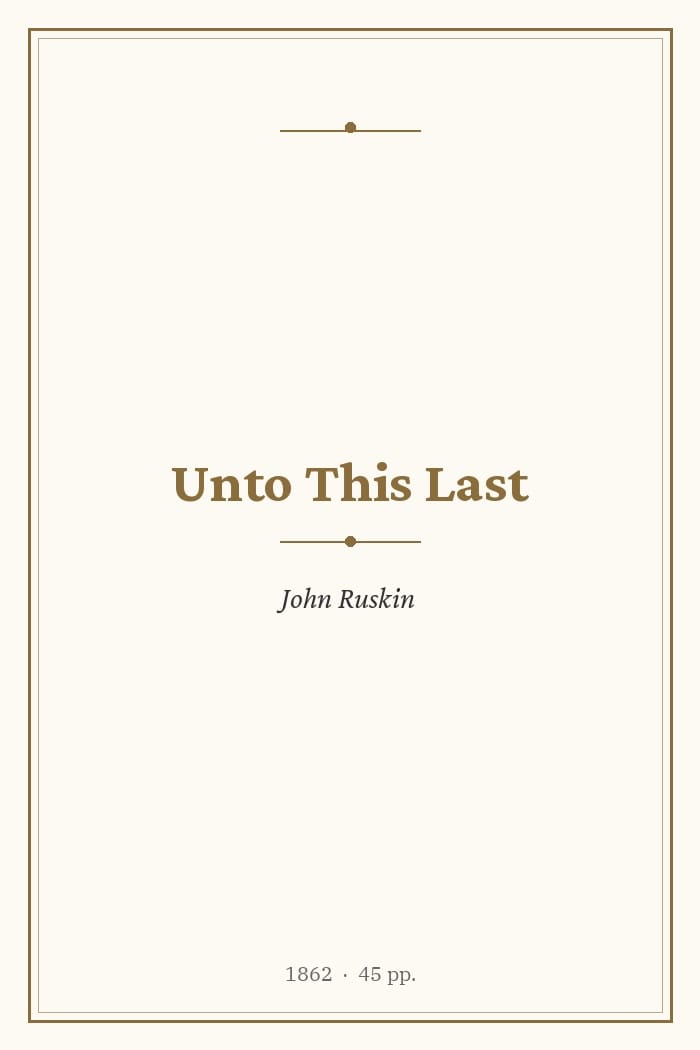 Unto This Last