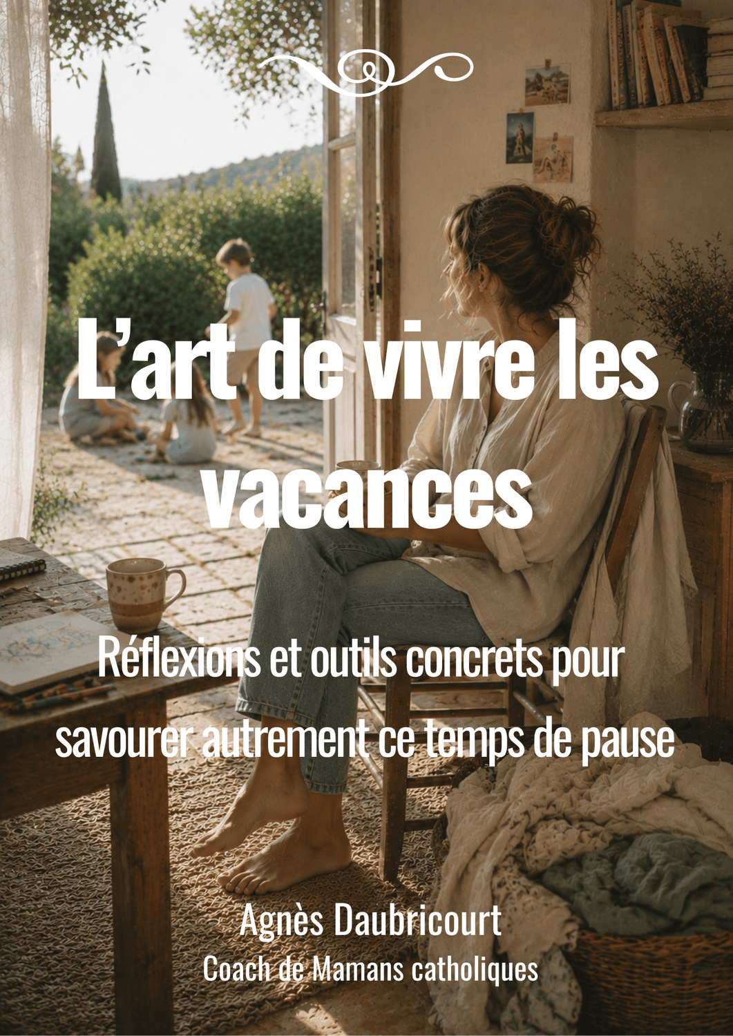 Le guide L’Art de vivre les vacances présenté sur une tablette