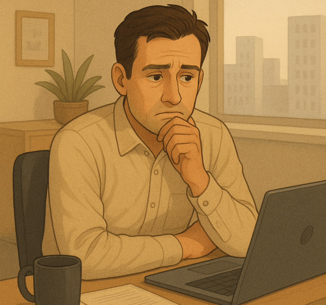 Work feels easier than home, which creates an internal conflict