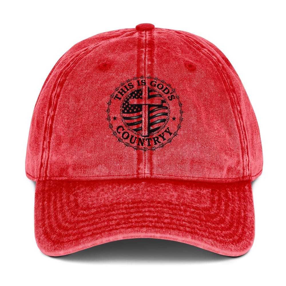 This is God's Country Red Vintage Cotton Twill Cap