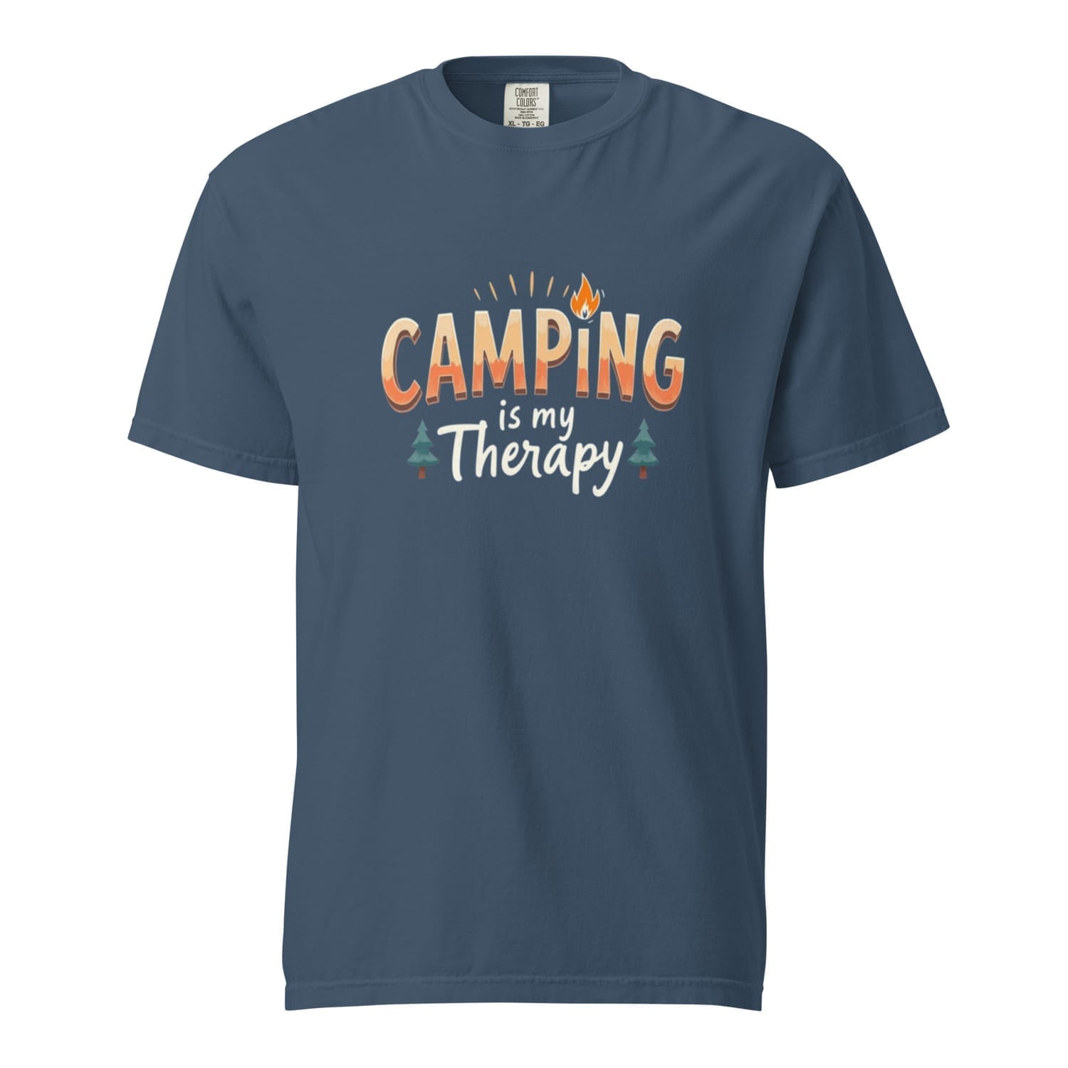 Camping is my Therapy blue T shirt