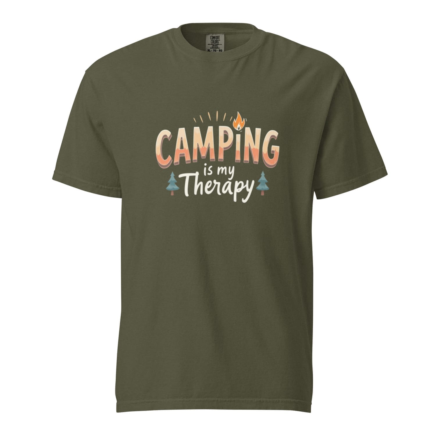 Camping is my Therapy Sage Green T Shirt