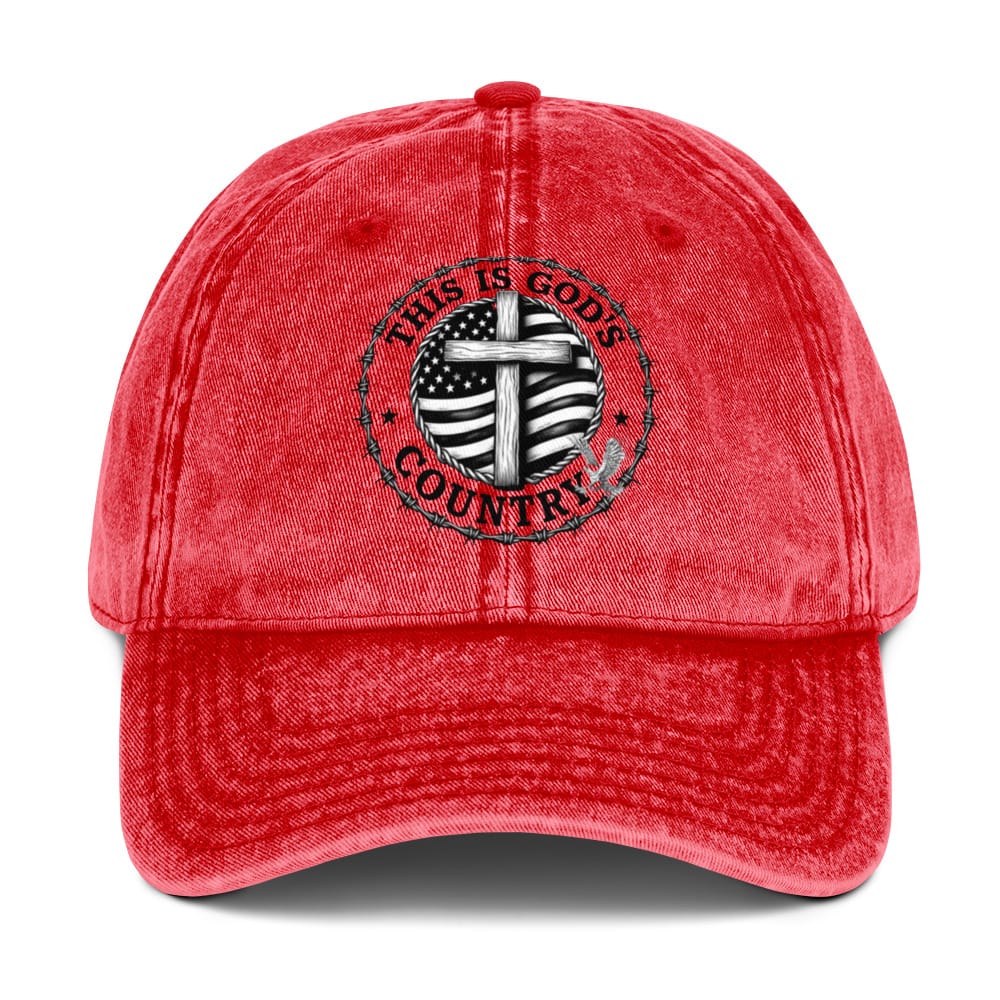 Red This is God's Country Baseball Cap