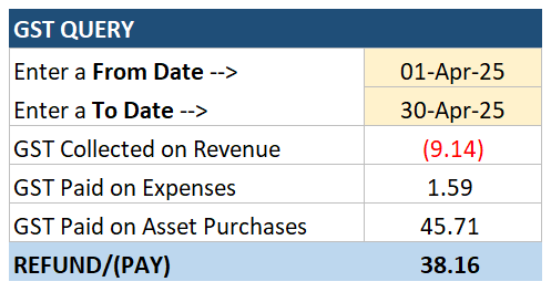 gst report 2 canada bookkeeping template