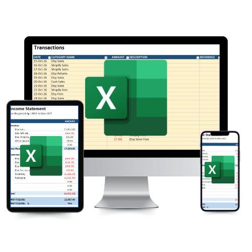 Free Excel Bookkeeping Spreadsheet Template Preview