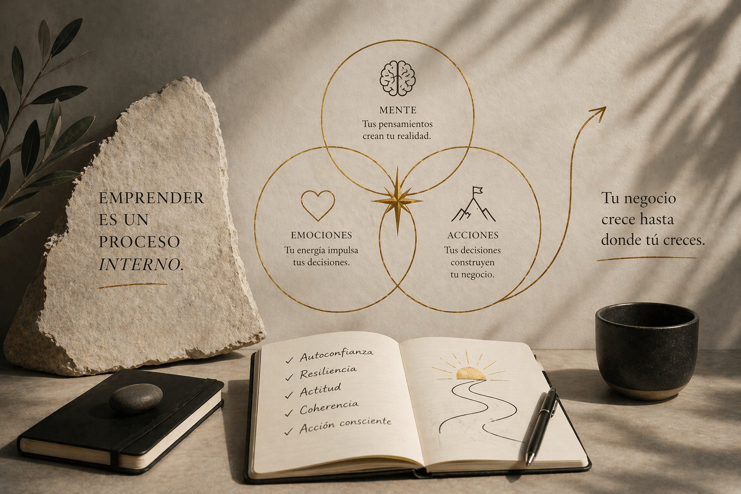 Emprendimiento y desarrollo personal, proceso interno de crecimiento, mentalidad emprendedora