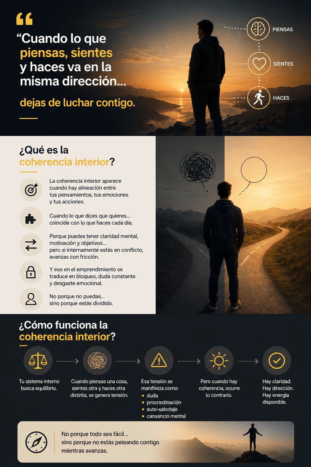 coherencia interior, equilibrio emocional, desarrollo personal, alineación mente cuerpo, claridad mental y bienestar emocional para una vida más consciente