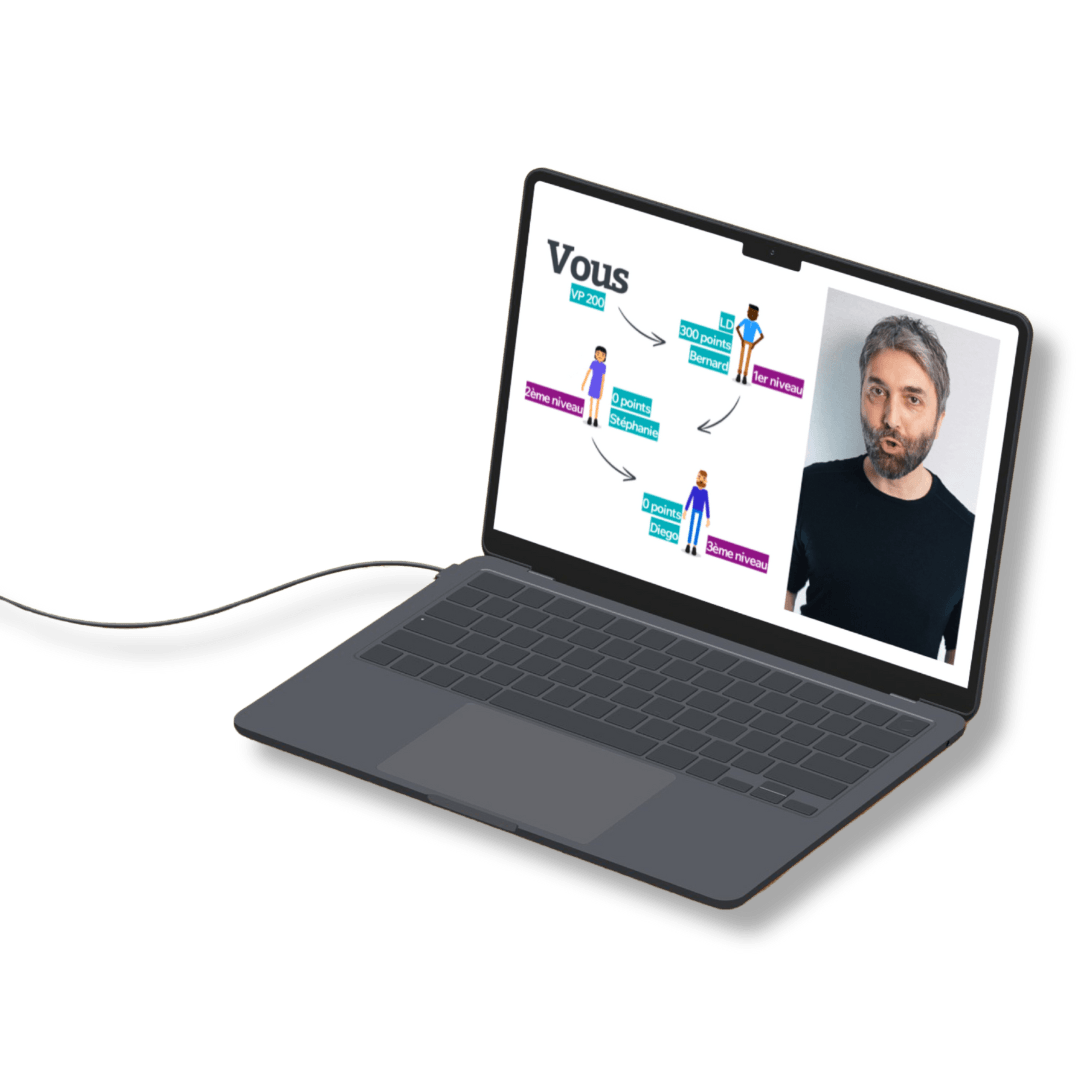 Cédric Bonnot, entrepreneur Sunrider®, présente les produits de la boutique en ligne depuis son smartphone