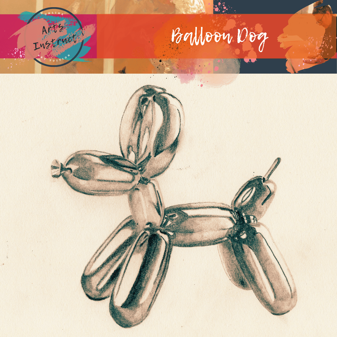 Explore the art of realism using a range of different mediums to create a realistic looking Balloon Dog, based on the sculptures of Jeff Koons.