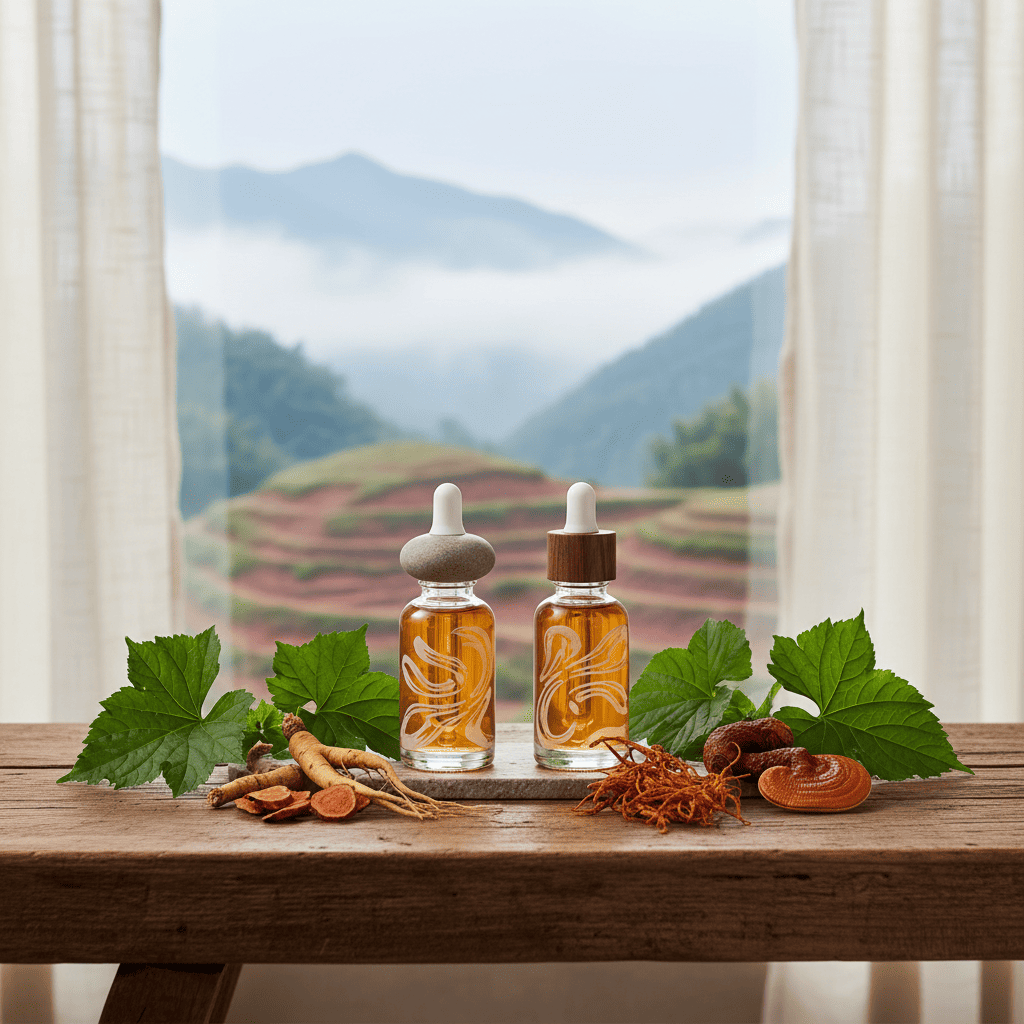 Yunnan-sourced Panax Notoginseng serums with authentic ginsenoside extracts for calming and barrier repair skincare