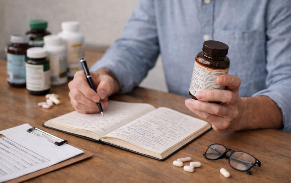 reviewing supplement ingredients and labels