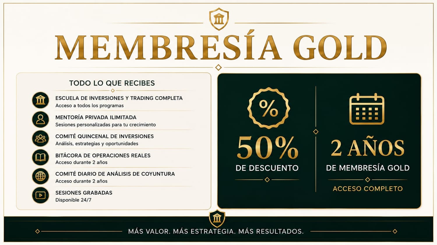 Oferta 2x1 Membresía Gold