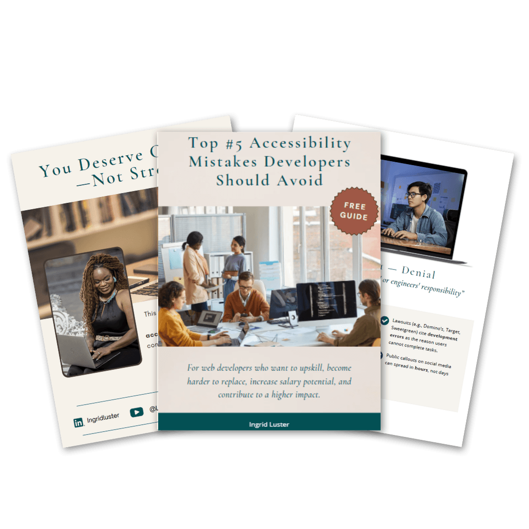 Top #5 Accessibility Mistakes Developers Should Avoid - Free Guide