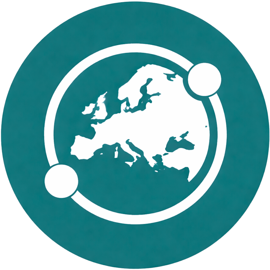 Europe on globe
